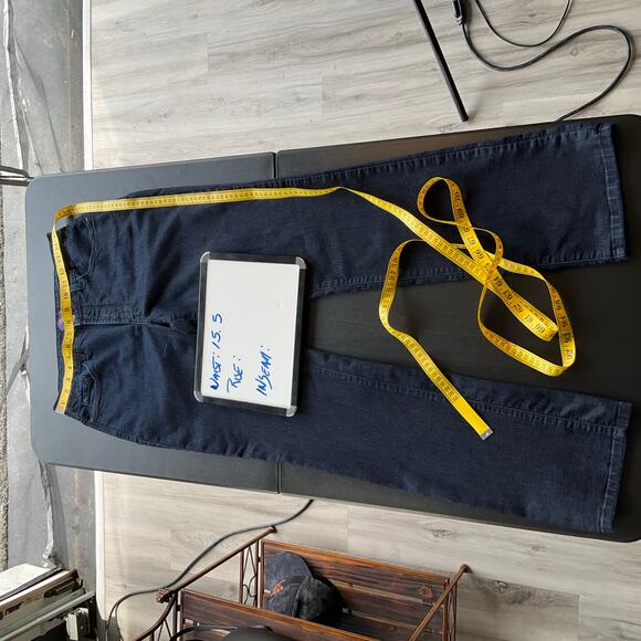 NYDJ Dark Wash Straight Leg Mid Rise Jeans Size 10 - Picture 10 of 11